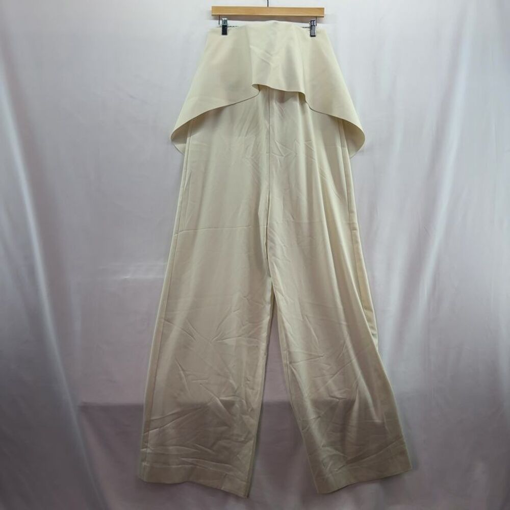 Solace London Women's Ruffled Satin Strapless Jumpsuit Ivory
